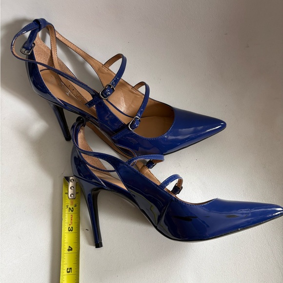 Banana Republic Cobalt Blue Patent Pointed-Toe Strappy Heels - Picture 2 of 3